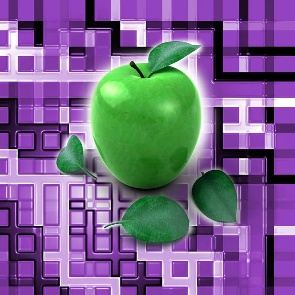 Jabłko i tekstury — Zdjęcie stockowe