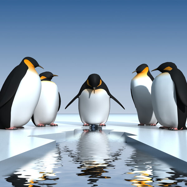 Веселые пингвины
