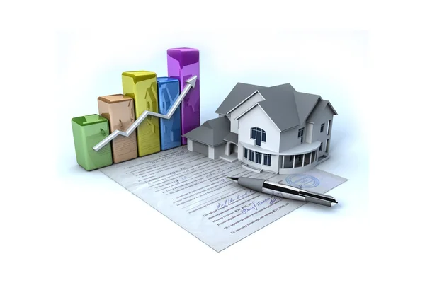 Documents on the house — Stock Photo, Image