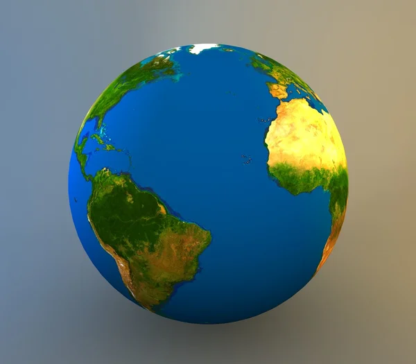 Трехмерный реалистичный глобус — стоковое фото