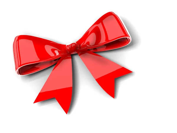 Red bow isolated on white background — Stock Photo, Image