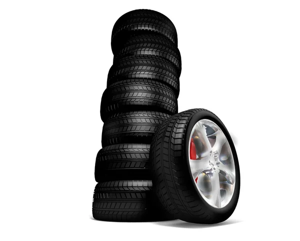 轮胎汽车 — 图库照片