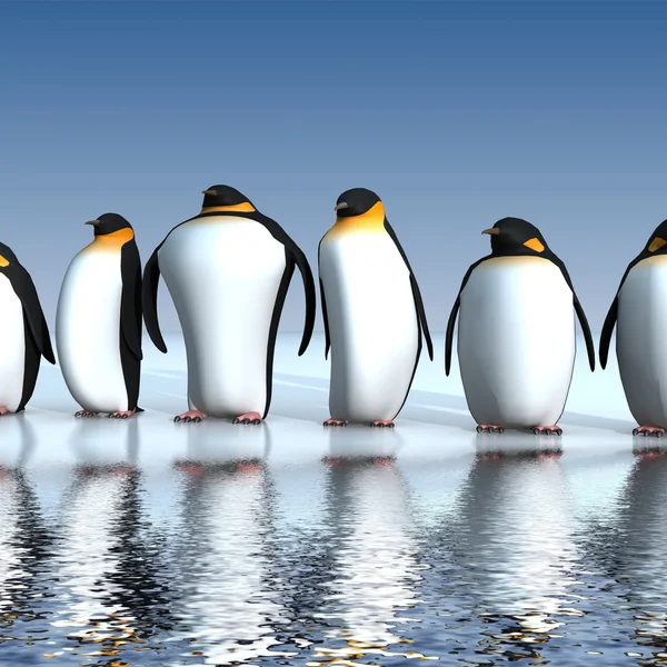 Pingüinos divertidos — Foto de Stock