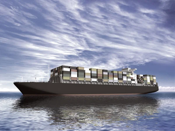 Stora containerfartyg — Stockfoto