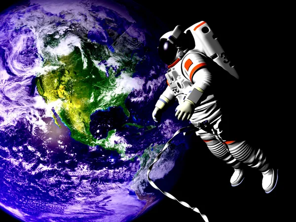Vliegende astronaut — Stockfoto