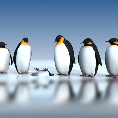 Fun penguins clipart