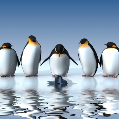 Fun penguins clipart