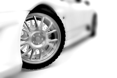 Sport car made in 3d clipart