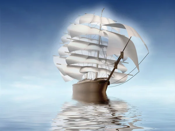Το αρχαίο σκάφος στη θάλασσα — Φωτογραφία Αρχείου
