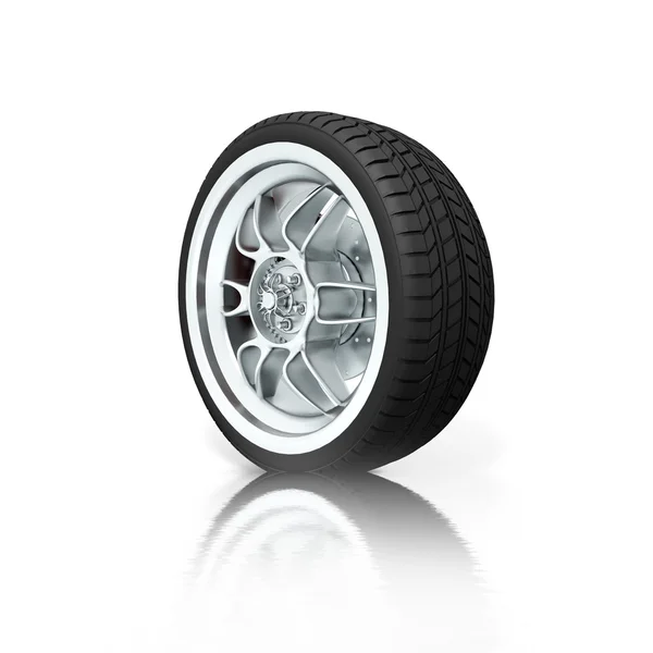 Isolated wheels on white background — Stock Photo, Image