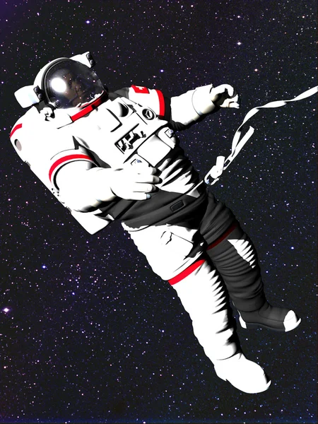 Astronaut im All vor Sternenhimmel. — Stockfoto
