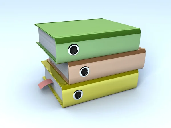 3d ilustracja stosu folderów archiwalnych — Zdjęcie stockowe