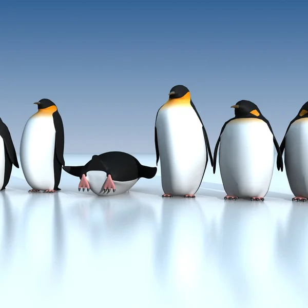 Zabawa pingwiny — Zdjęcie stockowe