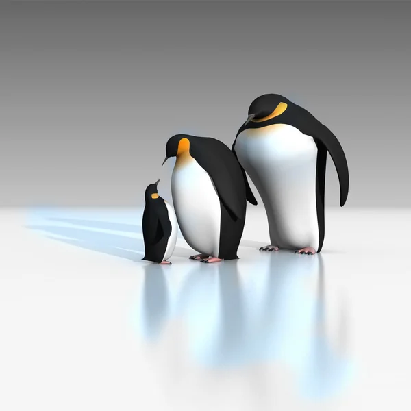 Roliga pingviner — Stockfoto