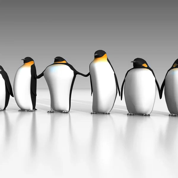 Веселые пингвины — стоковое фото