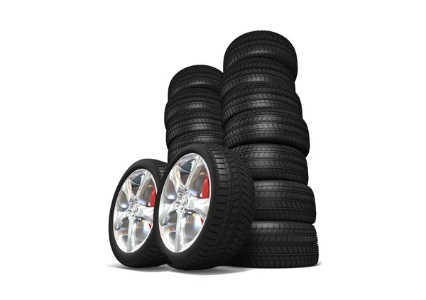 Neumáticos automóvil — Foto de Stock