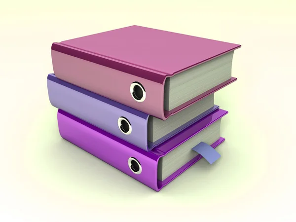 3d 아카이브 폴더 스택의 삽화 — 스톡 사진