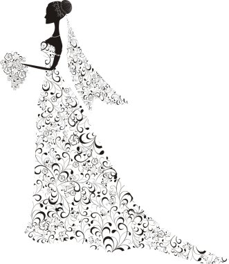 Beautiful bride clipart