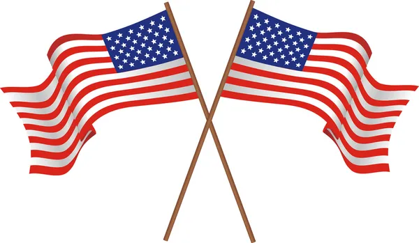 Два флага — стоковый вектор