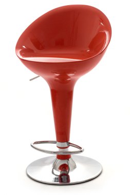 Stylish red bar stool clipart