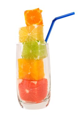 Natural juice with straw clipart