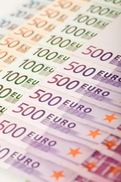 Eurosedlarna — Stockfoto