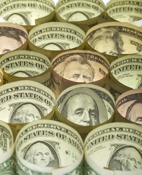 Dollar sedlar pengar bakgrund — Stockfoto