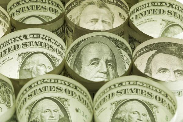Dollar räkningar pengar bakgrund — Stockfoto