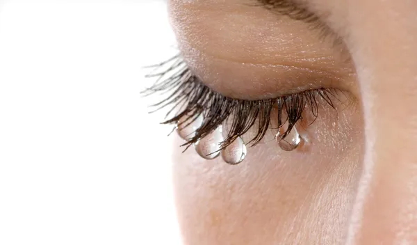 Vrouw tranen — Stockfoto