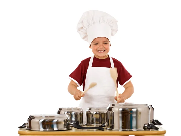 Matlagning har ett hårt men roligt beat — Stockfoto