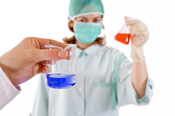 Medische, chemische of biologische onderzoek concept - geïsoleerd — Stockfoto