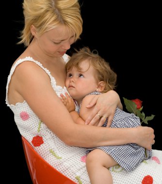 Mother and child clipart