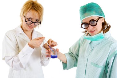 Healthcare professionals, mad scientists or charlatans ? clipart