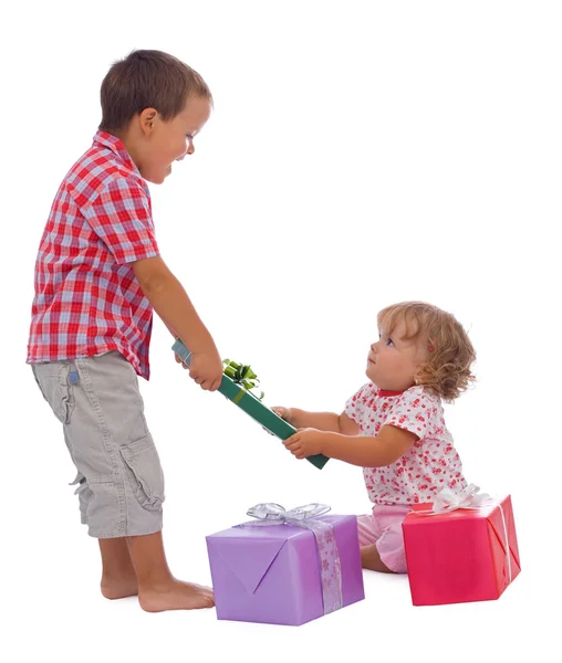 Receiving the presents — Stock Photo, Image
