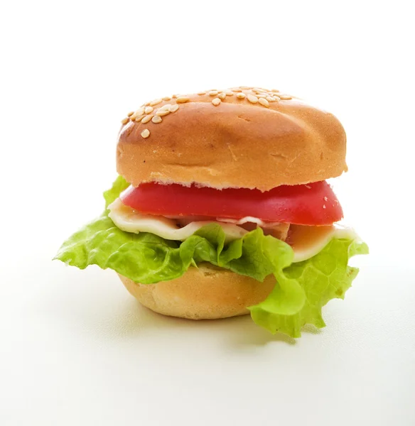 Bite size hamburger without meat — Stock Photo, Image