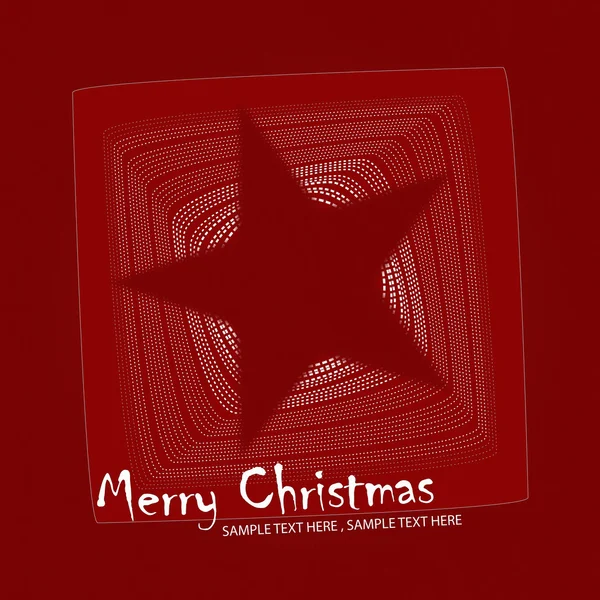 Natale stella cartolina illustrazione — Vettoriale Stock
