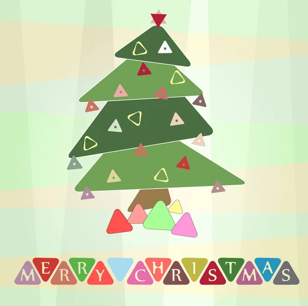 Illustration de carte postale de Noël rétro — Image vectorielle