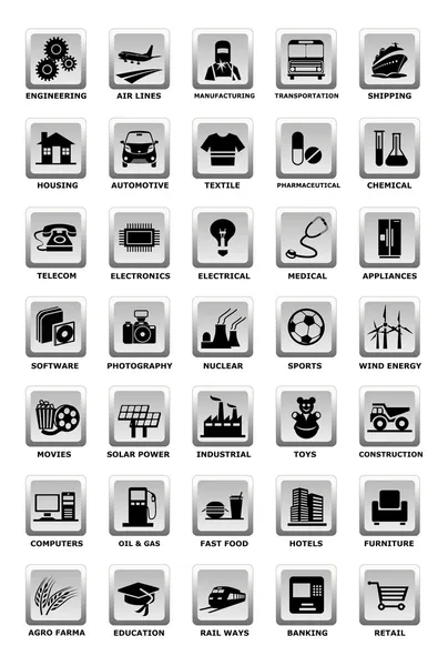 Iconos industriales —  Fotos de Stock
