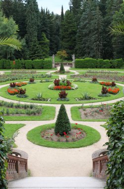 Gardens of Konopiste castle clipart