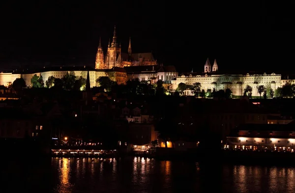 Prague Castle by night — Stock Photo, Image