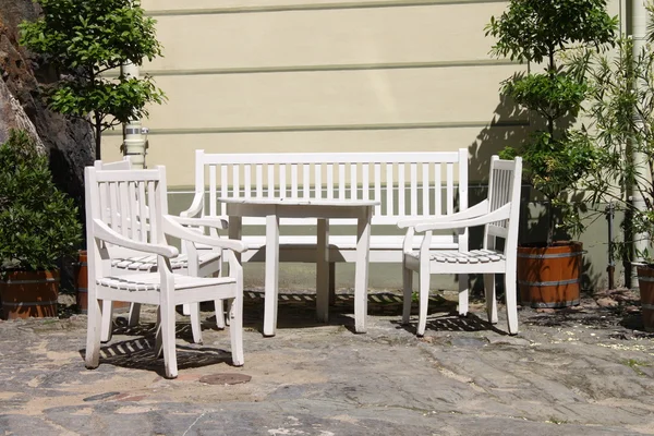 Muebles patio exterior — Foto de Stock