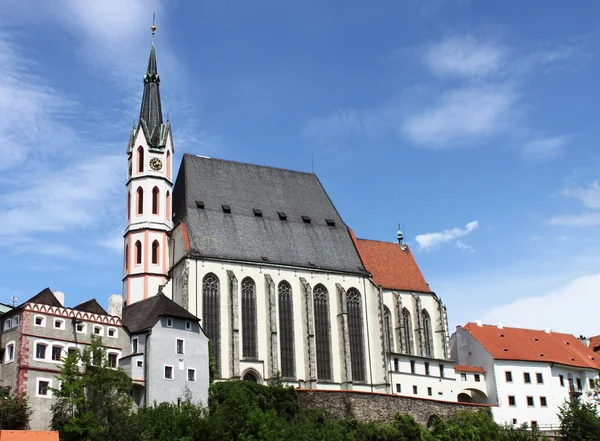 Kirche des heiligen Vitus in cesky krumlov — Stockfoto