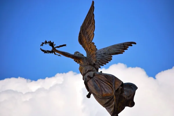 Nike standbeeld - altaar van het vaderland - rome Stockafbeelding