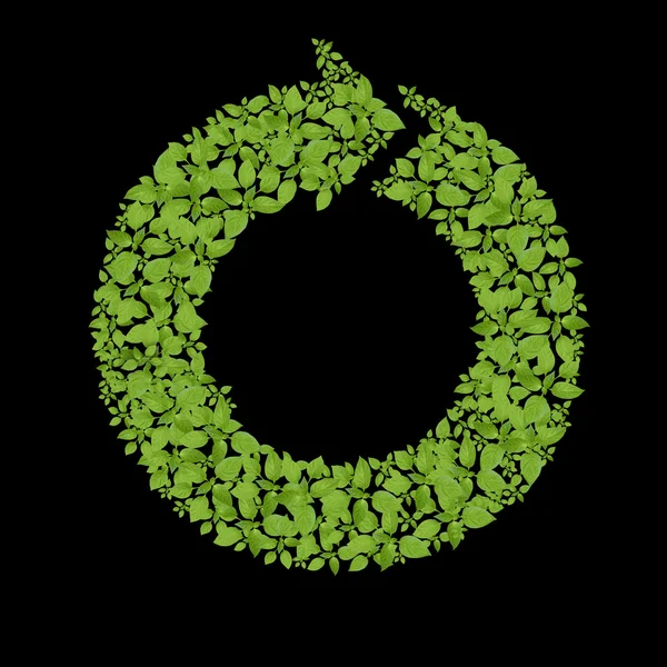 Icono de reciclaje de planta verde — Foto de Stock