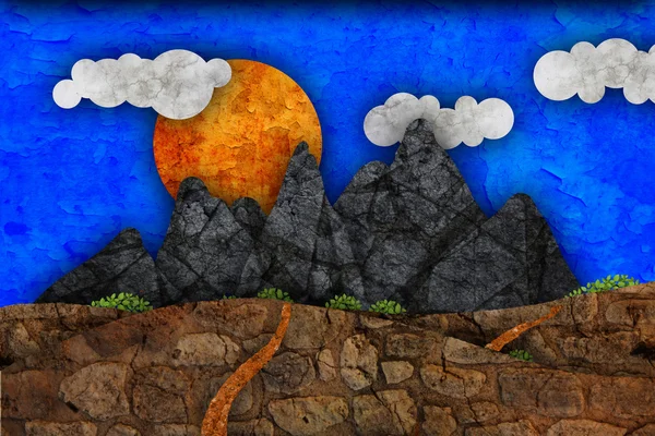 Mountain landscape, illustration — Stock Photo, Image