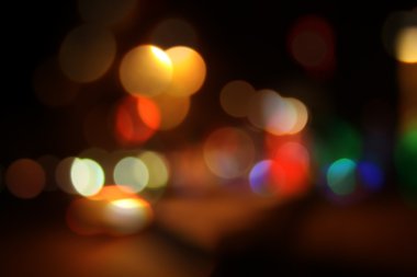 gece şehri bokeh arkaplanı