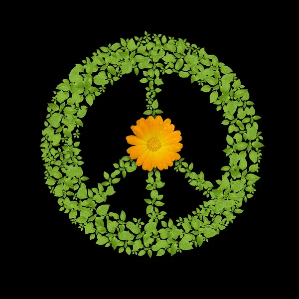 stock image Green plant peace symbol