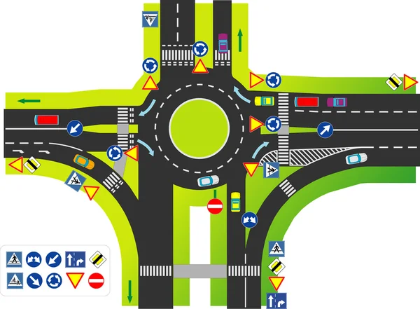 Roundabout — Stok Vektör