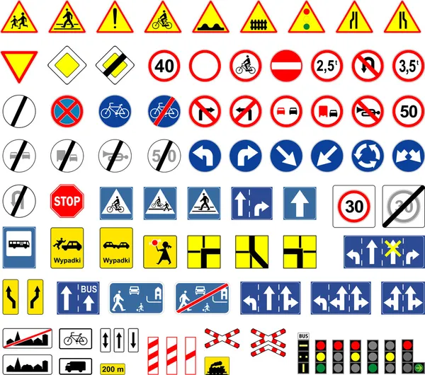 Panneaux routiers — Image vectorielle