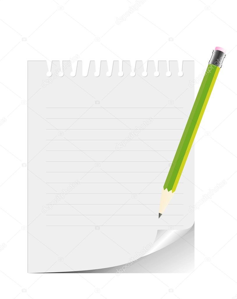 Pencil and notepad